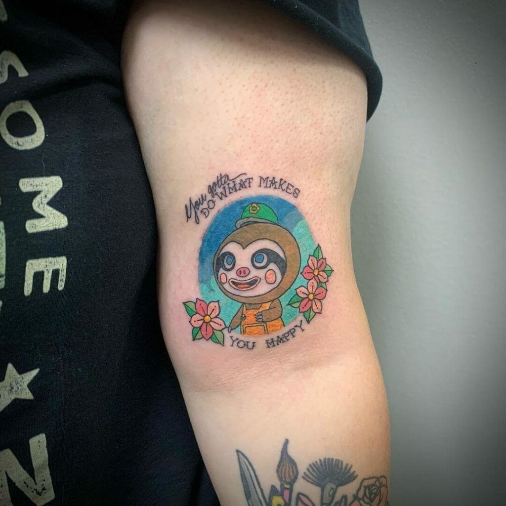 Animal Crossing Tattoo With Quote