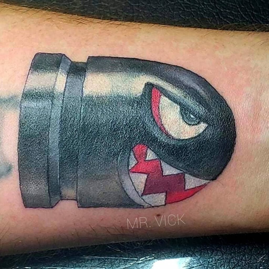 Animated Bullet Showing Aggression Tattoo