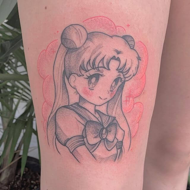 Anime Girl Tattoo