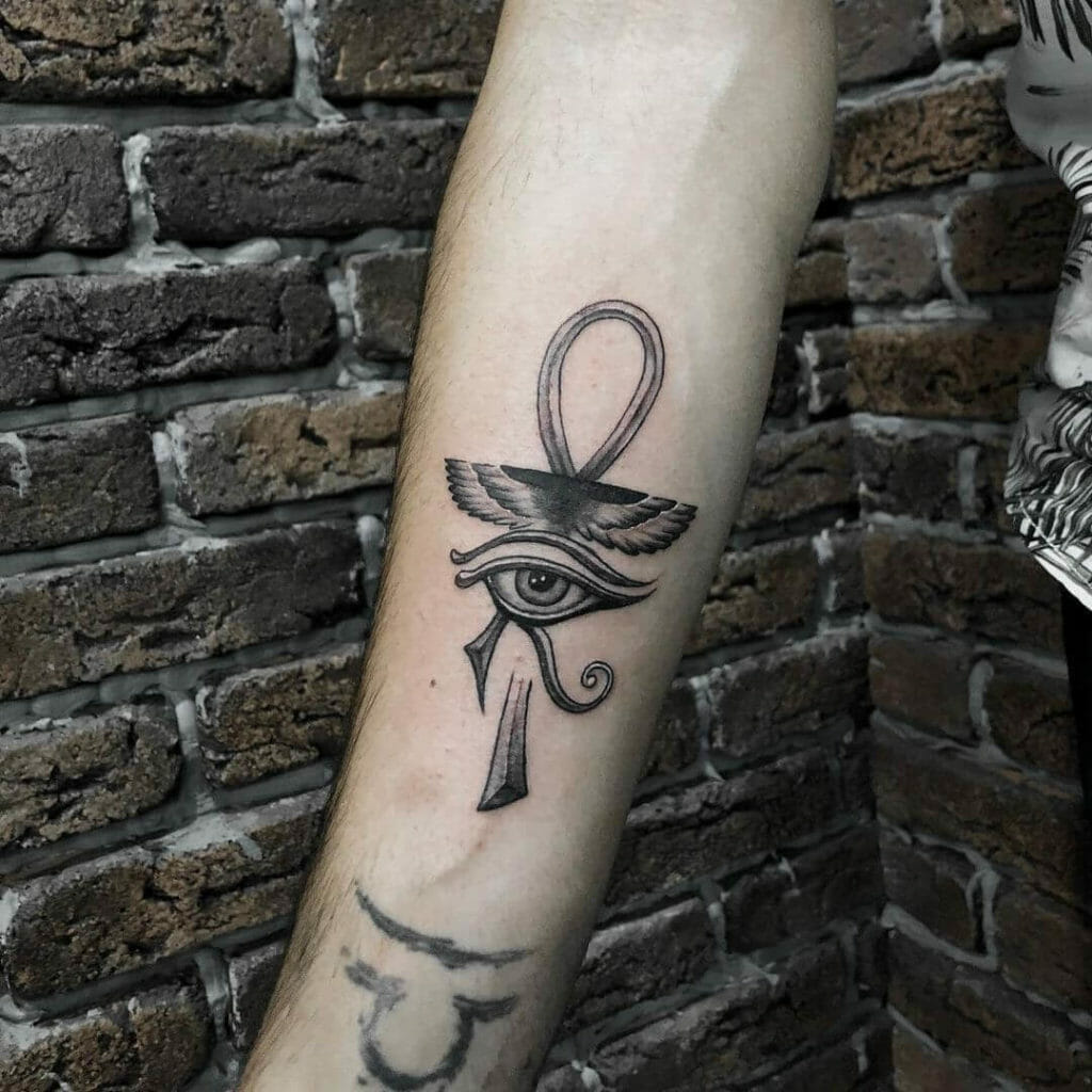 Ankh And Eye Of Horus Tattoo