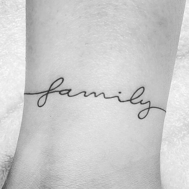 Anklet Tattoo Designs With Meaningful Words