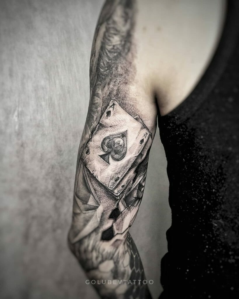 Arm Sleeve Ace Of Spades Tattoo That You Will Love
