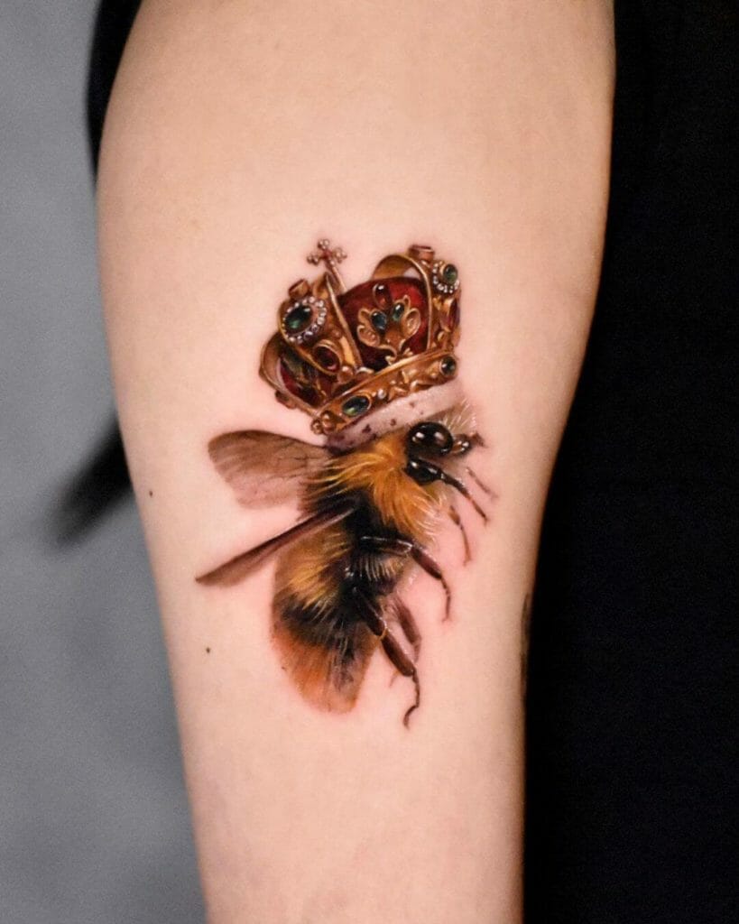 Art Nouveau Bee Tattoo For The King And Queen In You