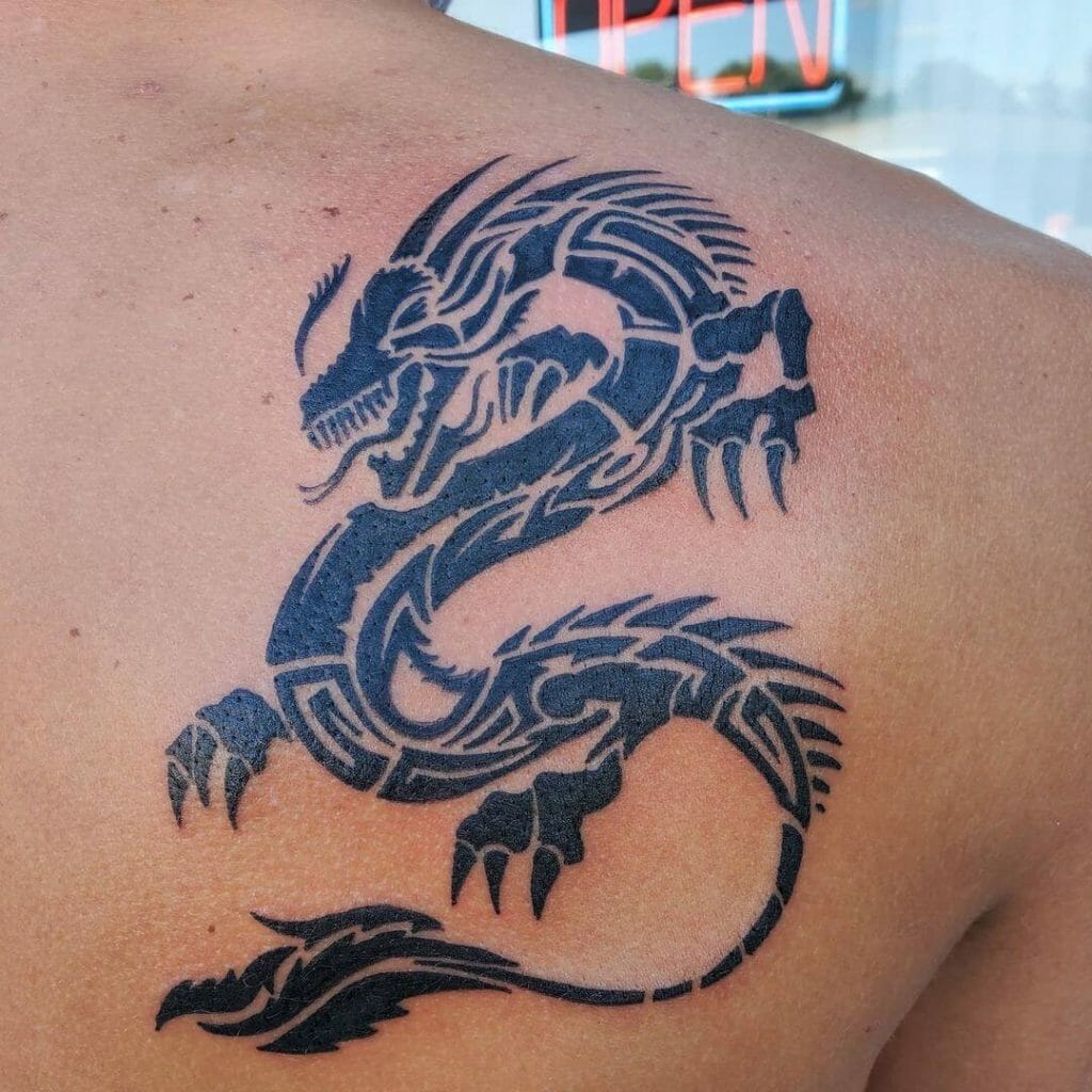 Asian Dragon Tattoos With Tribal Designs You Need To See