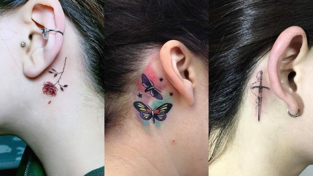 Back Ear Tattoo