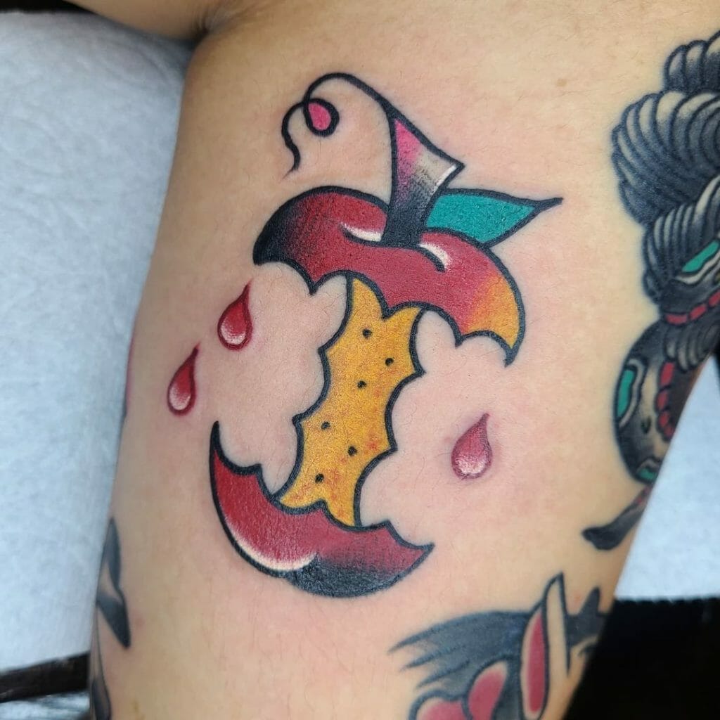 Bad Apple Tattoo Designs With Blood