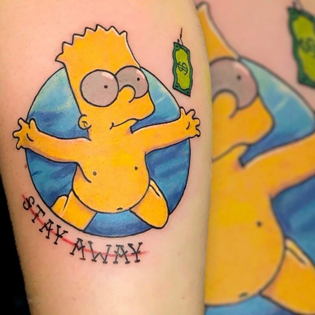 Bart Simpson Tattoo For Music Lovers