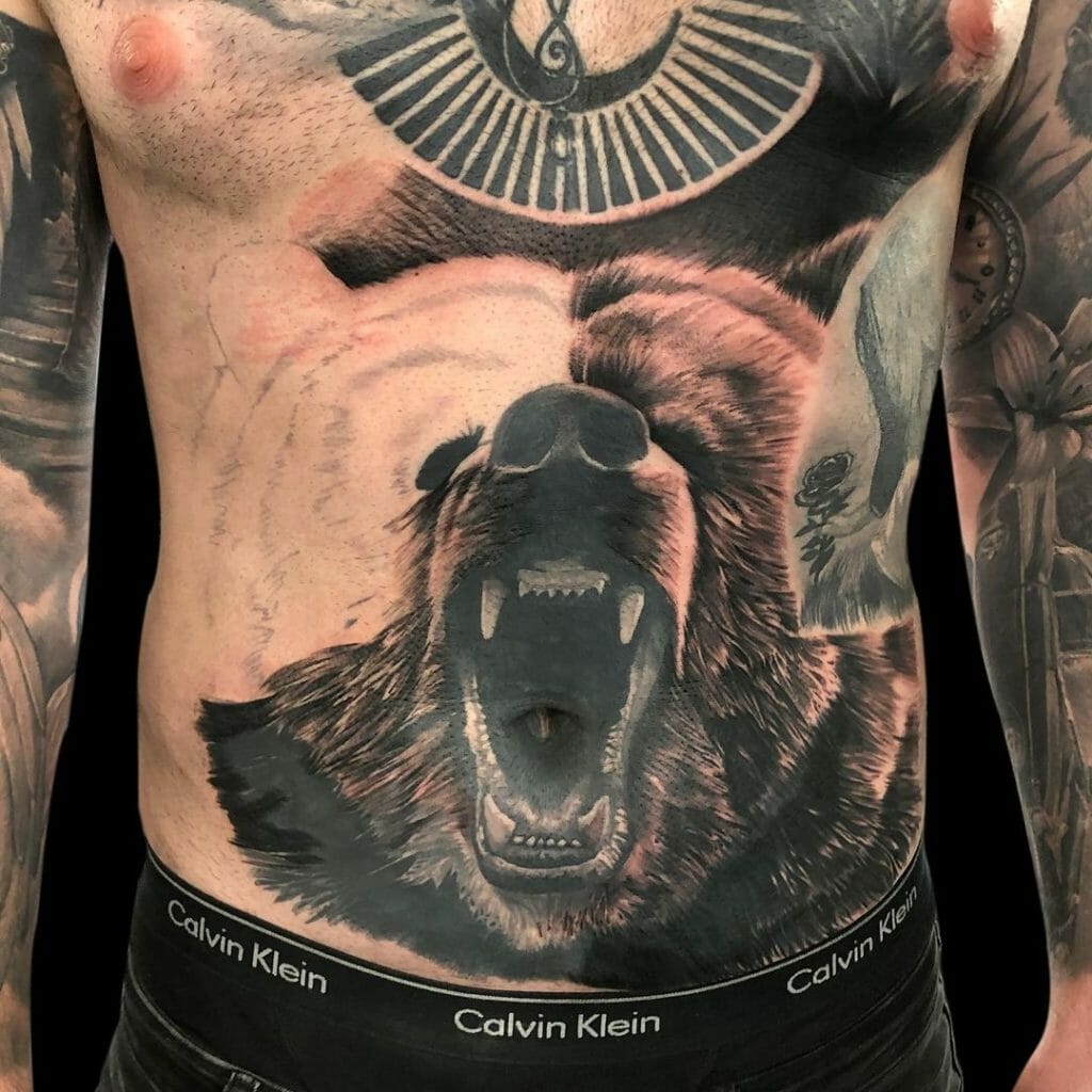 Bear Belly Button Tattoo