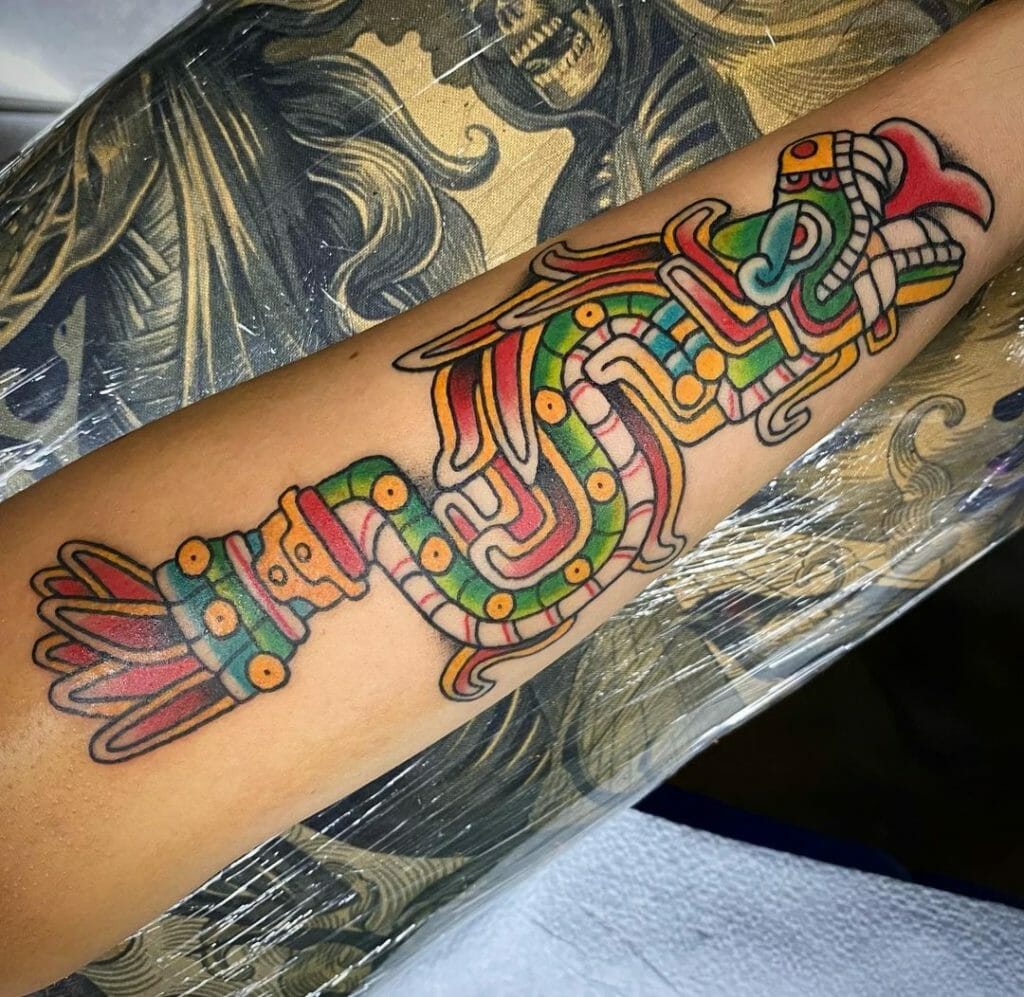 Beautiful Aztec Tattoos To Pay Respect To The Aztec God Quetzalcoatl