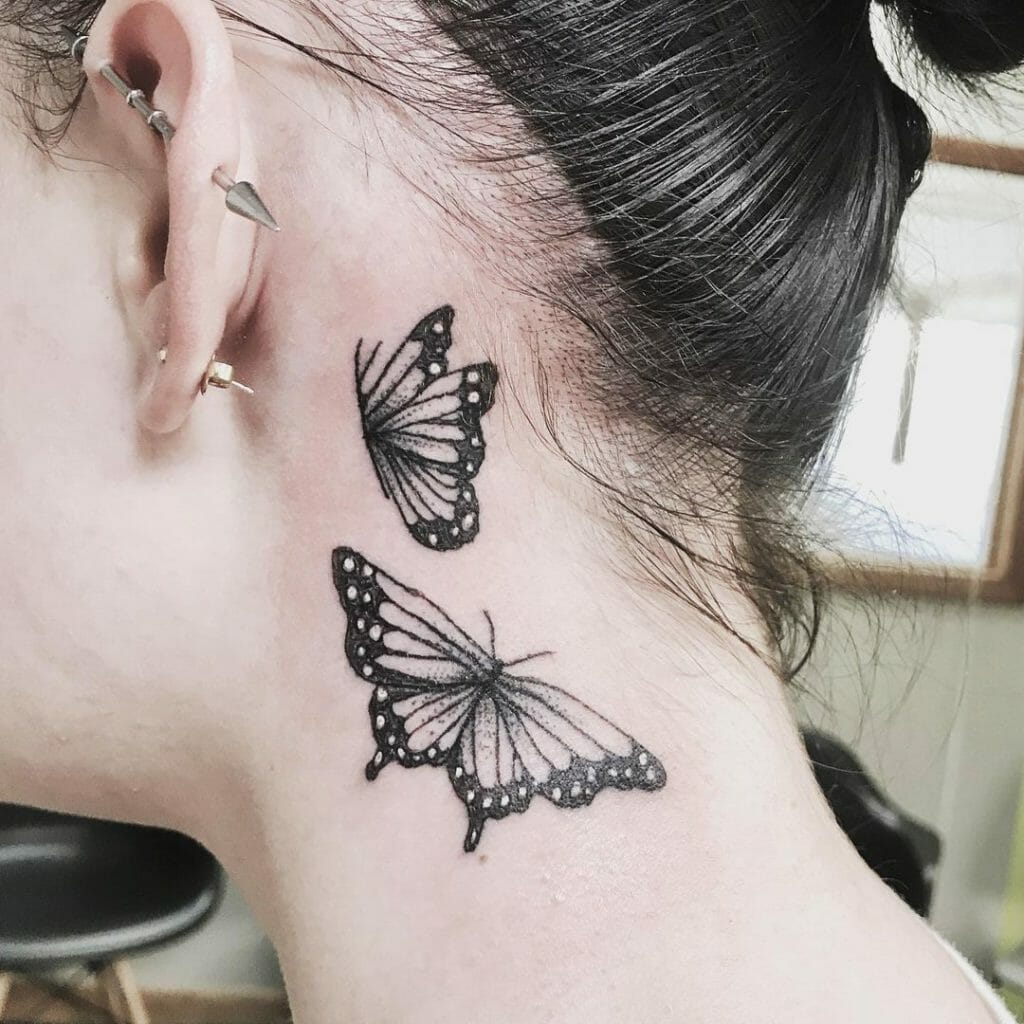 Beautiful Black Butterfly Tattoo