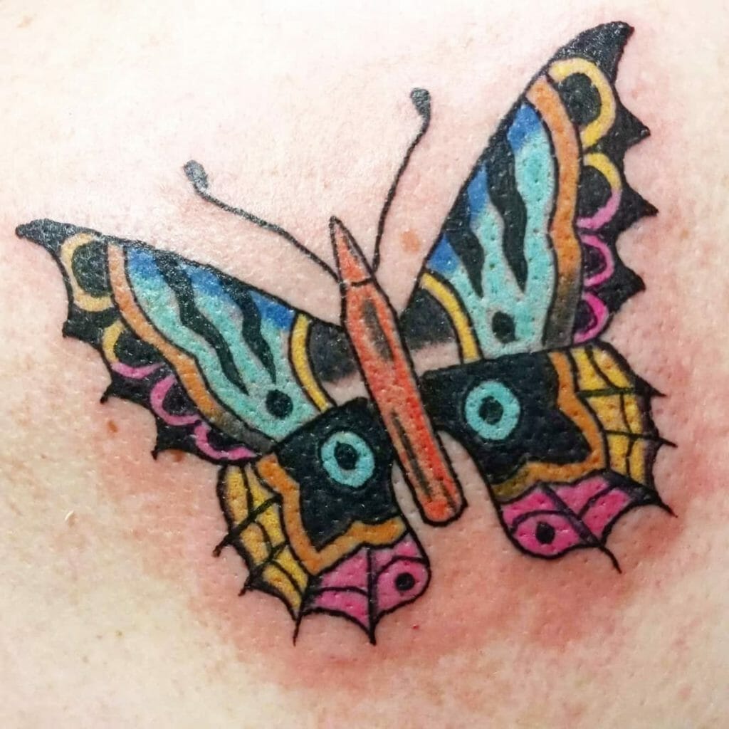 Beautiful Bullet Butterfly Tattoo