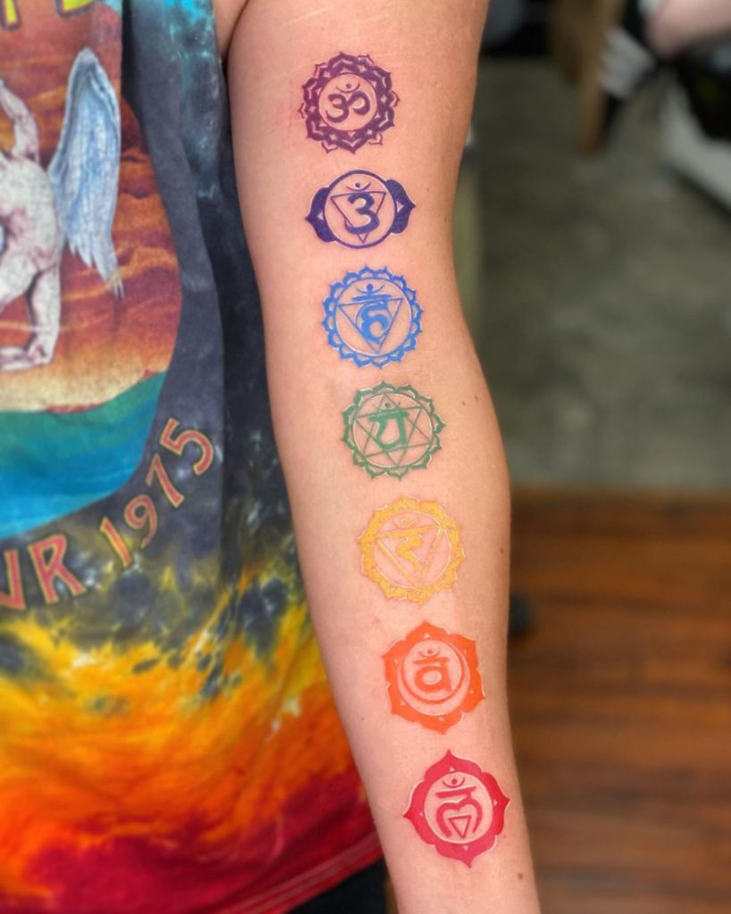 Beautiful Seven Chakras Tattoo