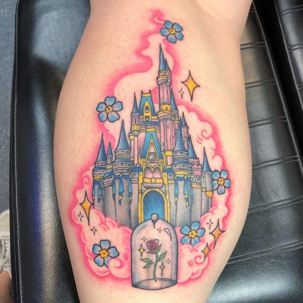 Beauty And The Beast Castle and Rose Tattoo