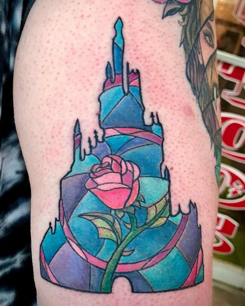 Beauty and the Beast Castle Tattoo