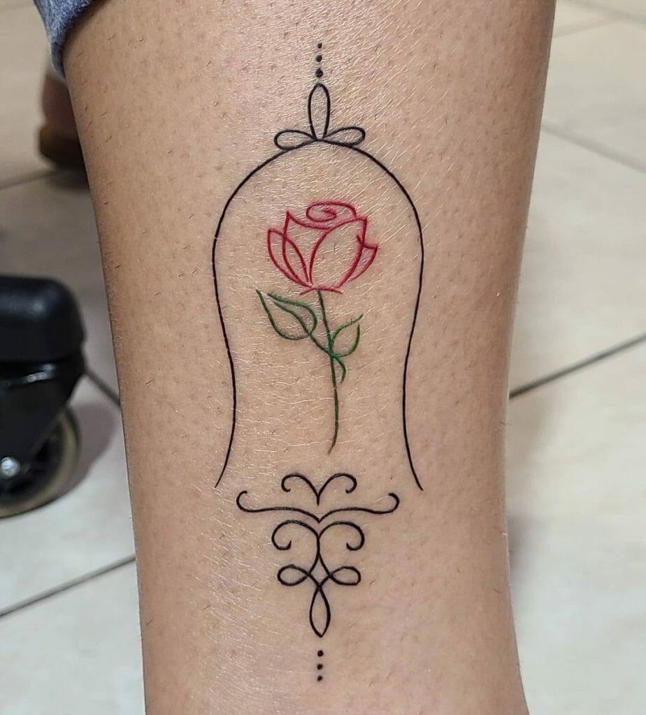 Beauty and the Beast Simple Tattoo
