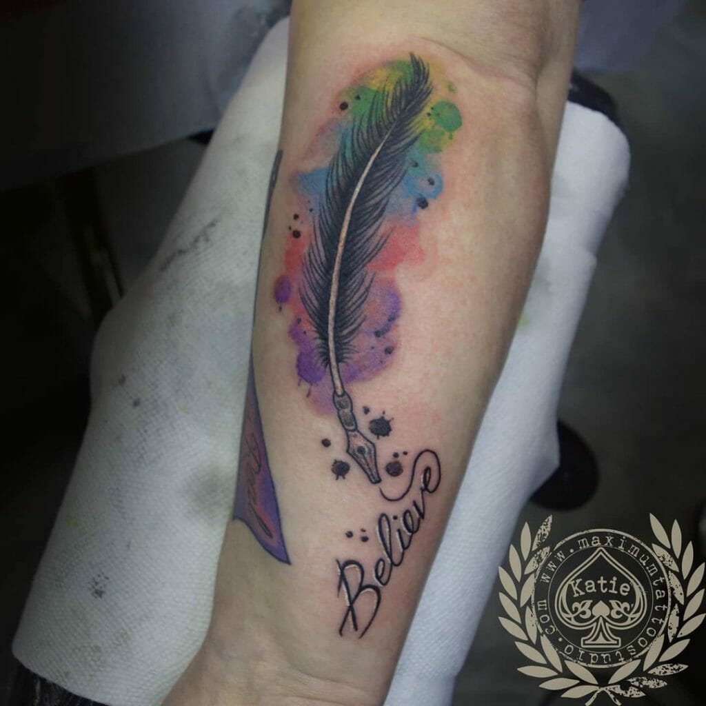 Believe Tattoos With Feathers