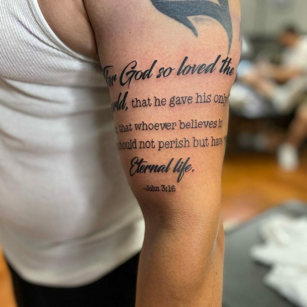 Bible Tattoo Verse On ForeArm