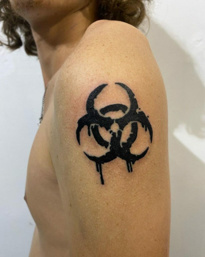 Biohazard Shoulder Tattoo