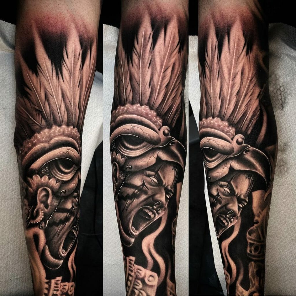 Black Aztec warrior Tattoos