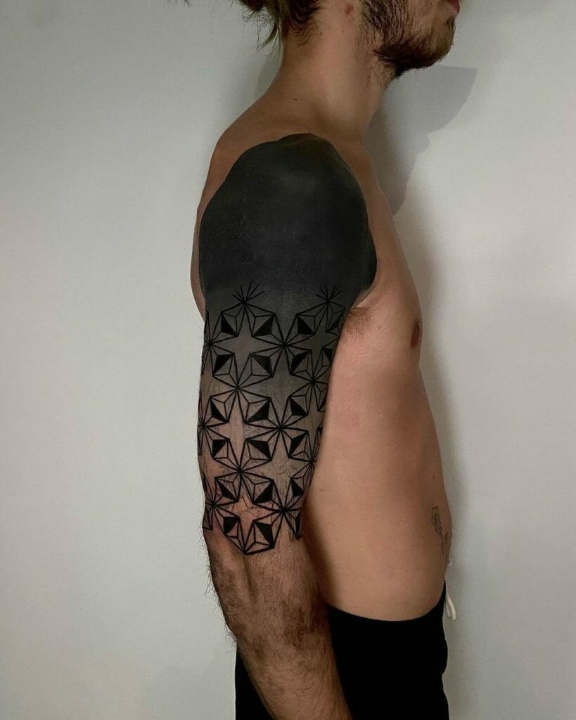 Black Geometric Sleeve Tattoo
