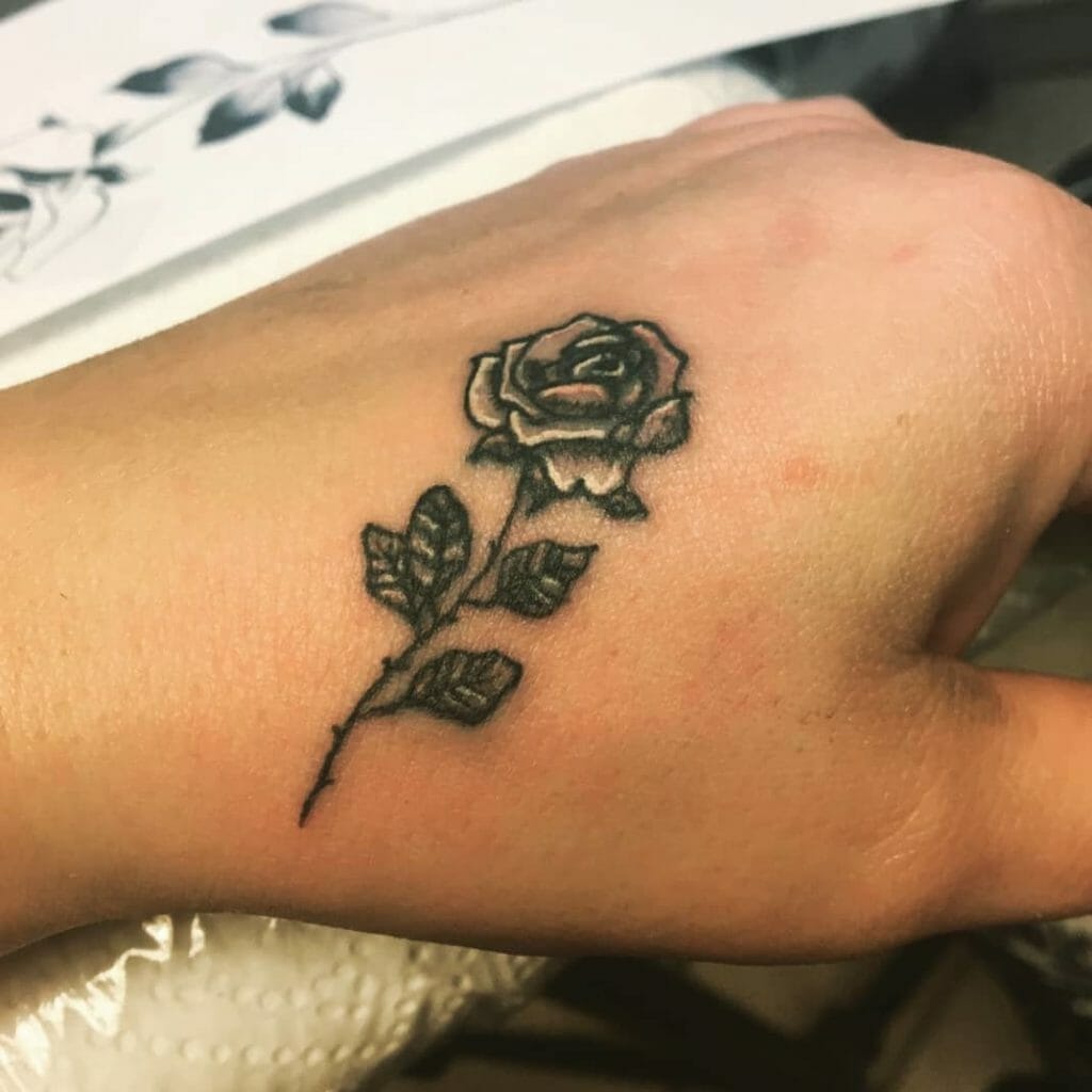 Black and White Rose Tattoos