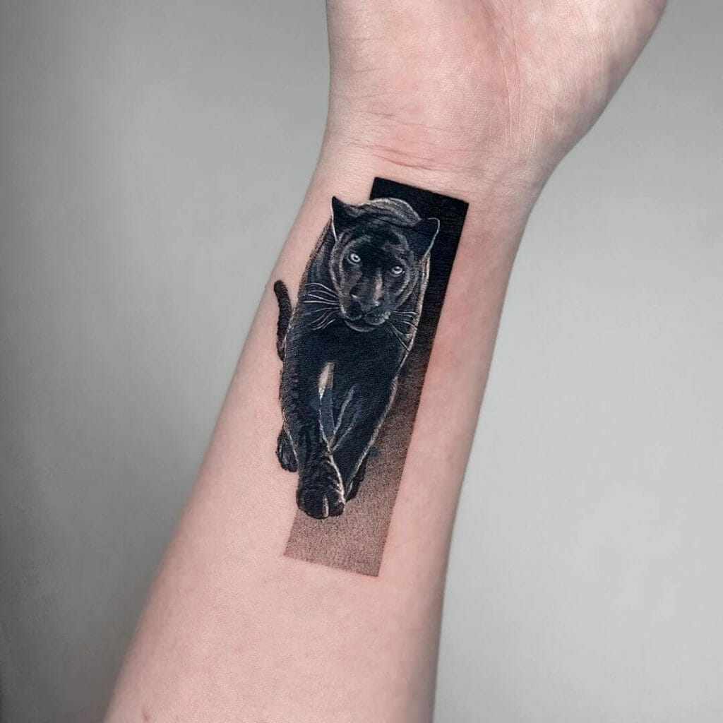 Blackwork Black Panther Tattoo
