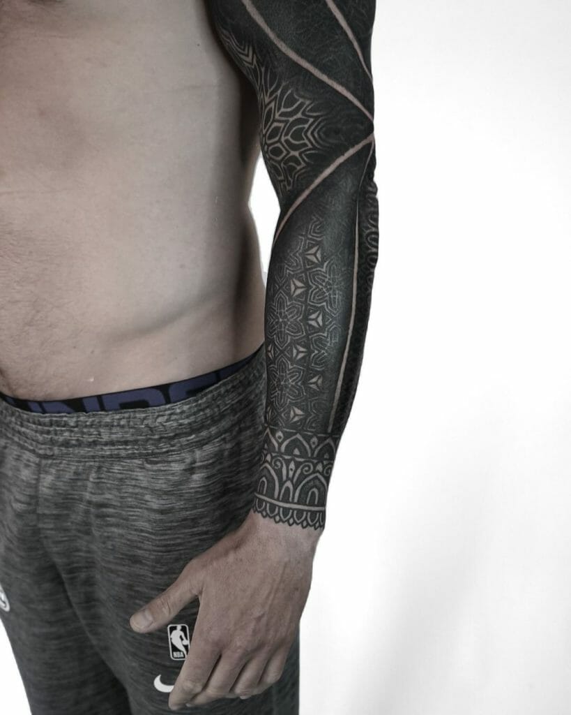 Blast Over Tattoos With Dark Shaded Effect