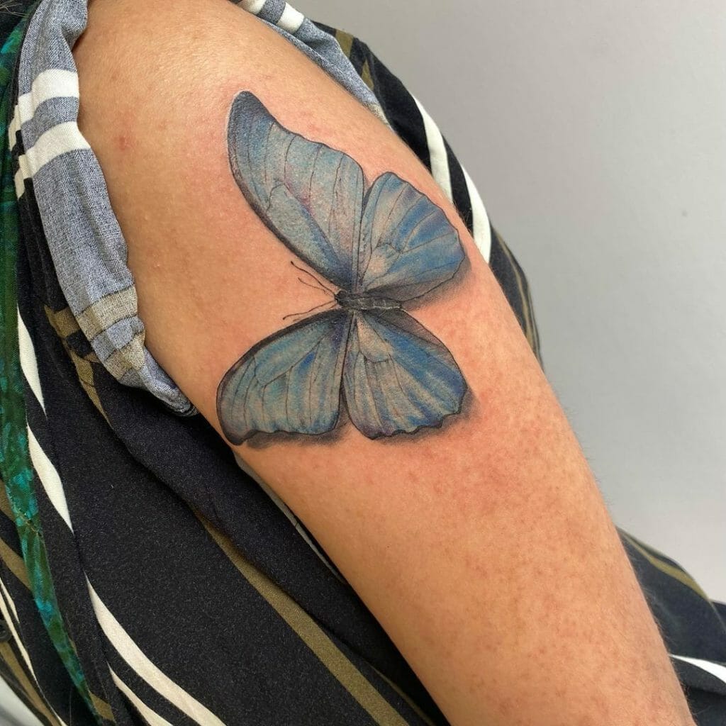 Blue Butterfly Tattoo Designs For Men And Women