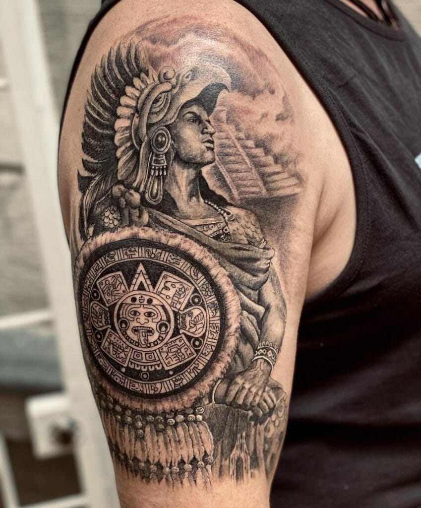 Bold Aztec Warrior Tattoo Ideas