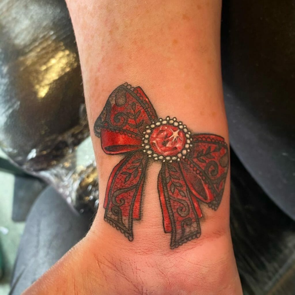 Bow Red Tattoo