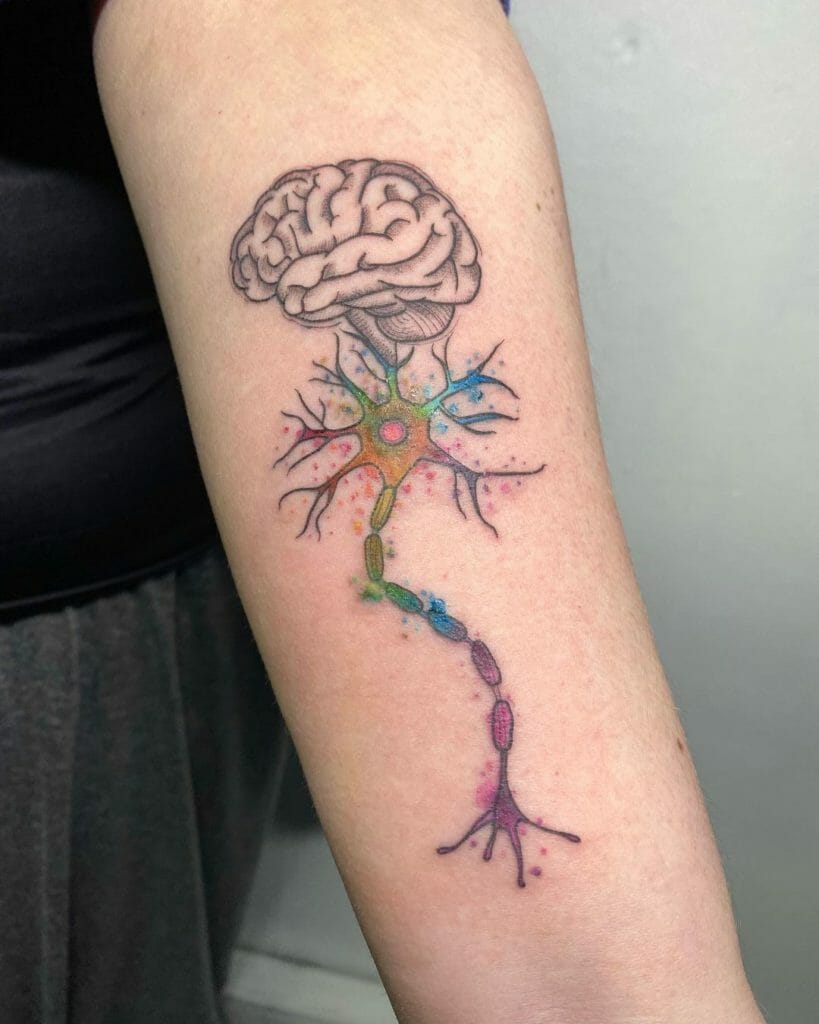 Brain With A Neuron Tattoo