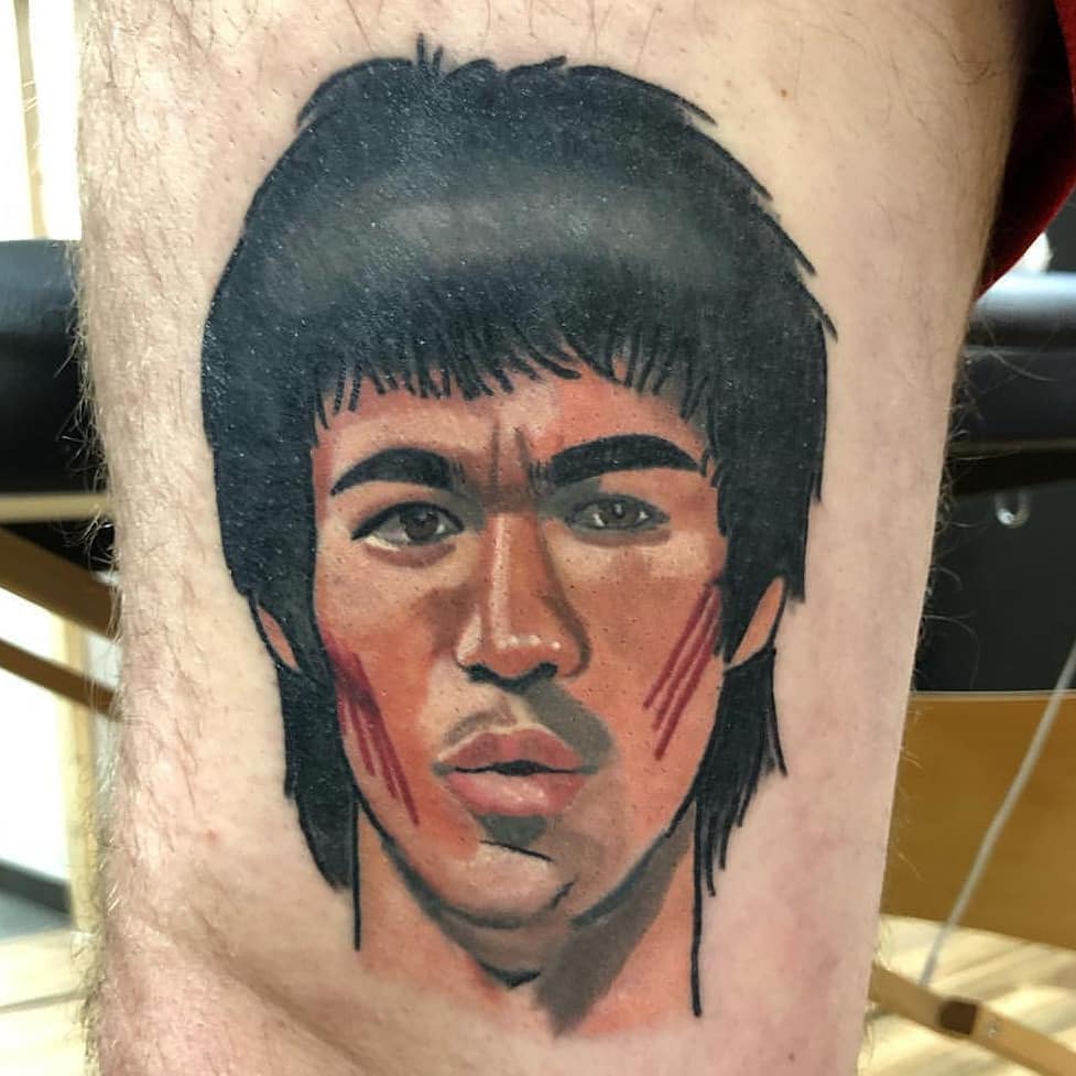 Bruce Lee Portrait Tattoo