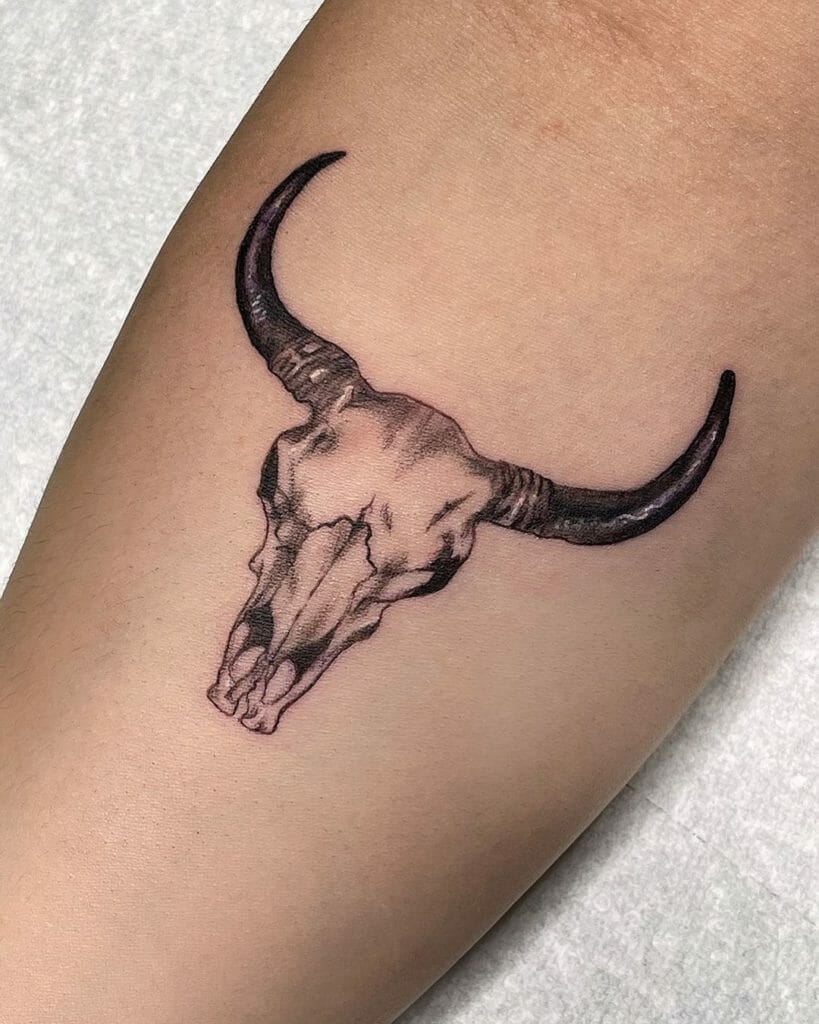Bull Skull Tattoo Design For The Cowboys And Cowgirls