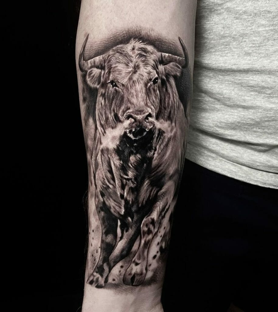 Bull tattoo by Aki Wong - Tattoogrid.net