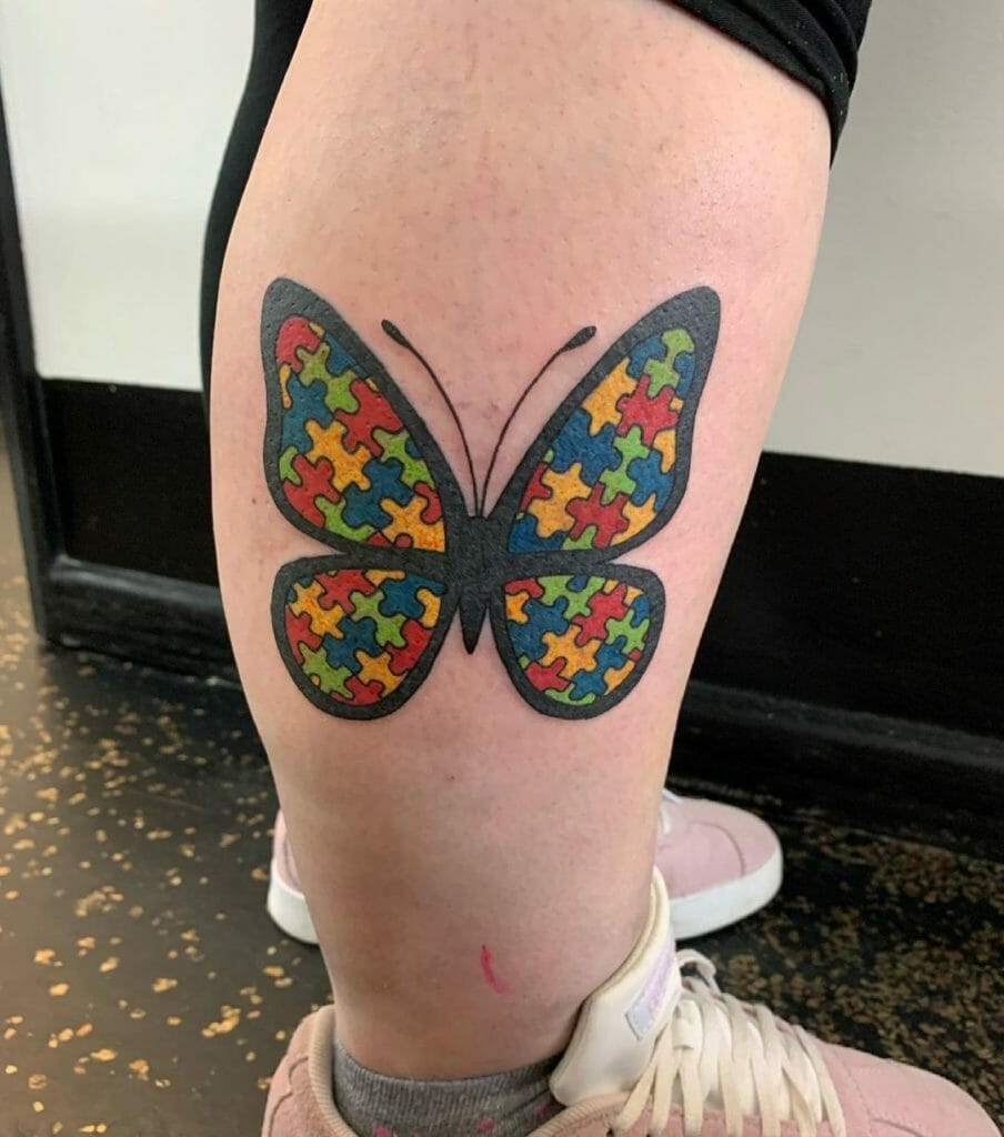 Butter Fly Autism Tattoo