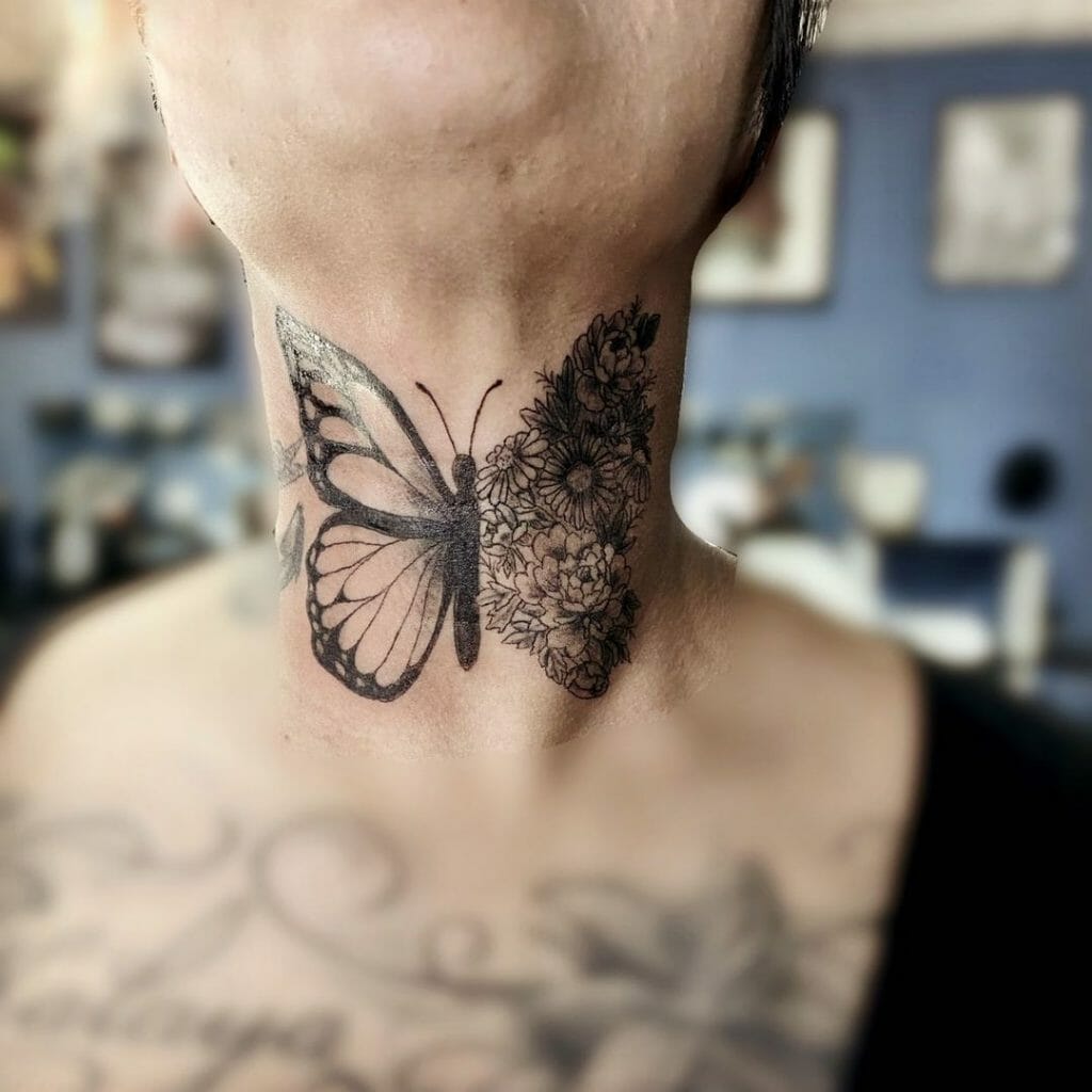 Butterfly Neck Tattoos