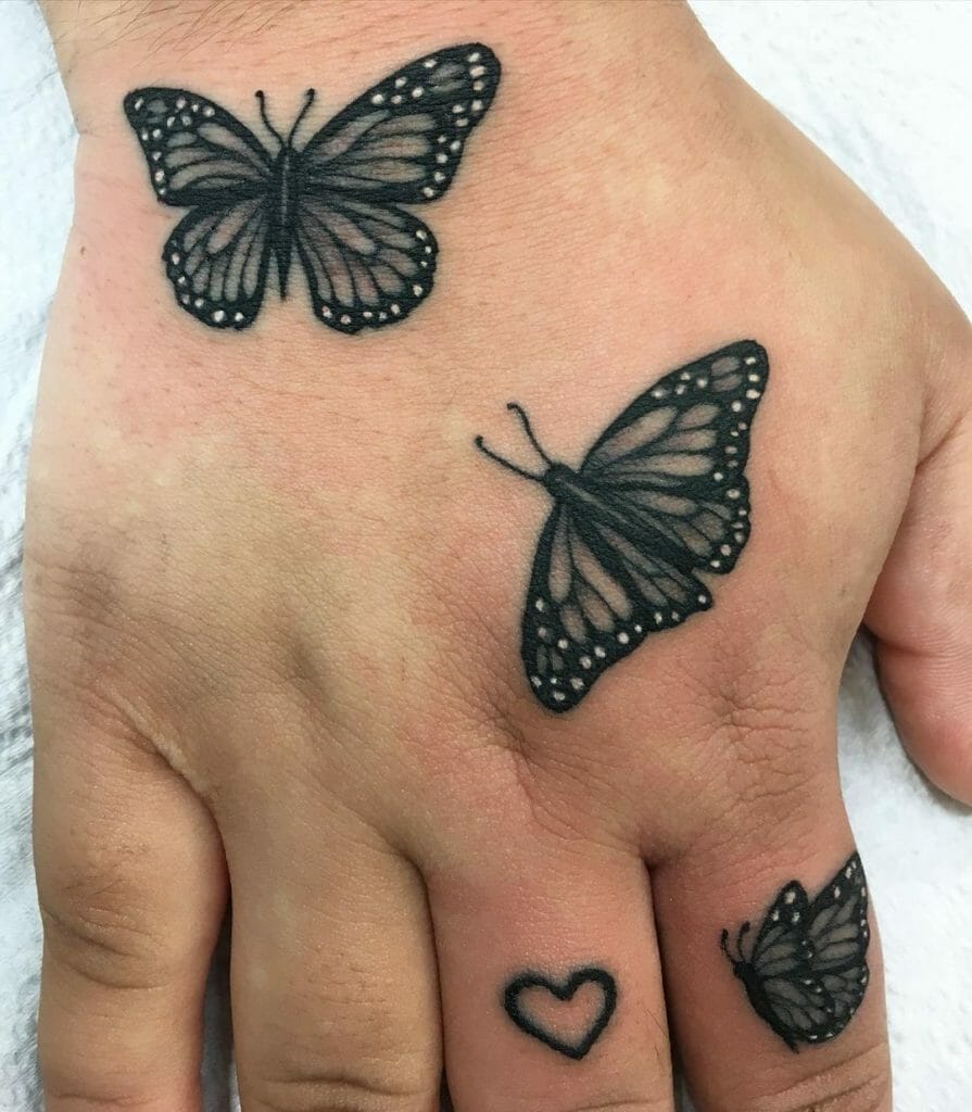 Butterfly with Heart Tattoo