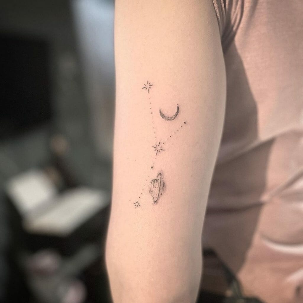 Cancer Constellation Tattoo With Planets