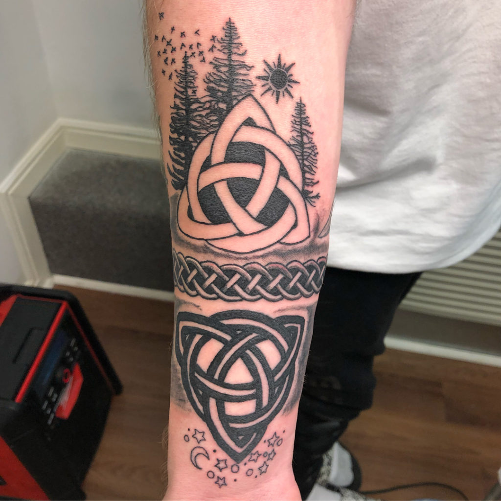 Celtic Knot Band Tattoo For Nature Lovers