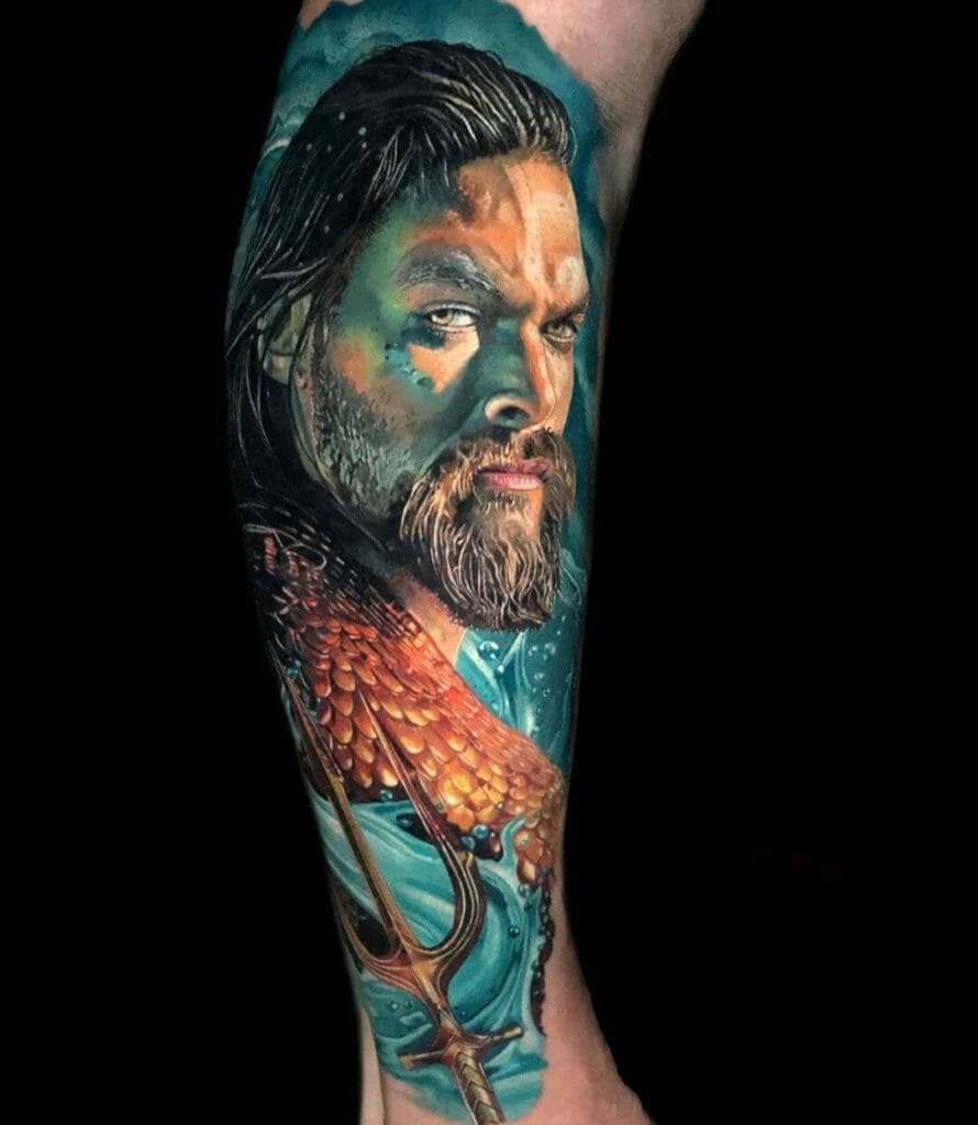 Colored Aquaman Tattoo