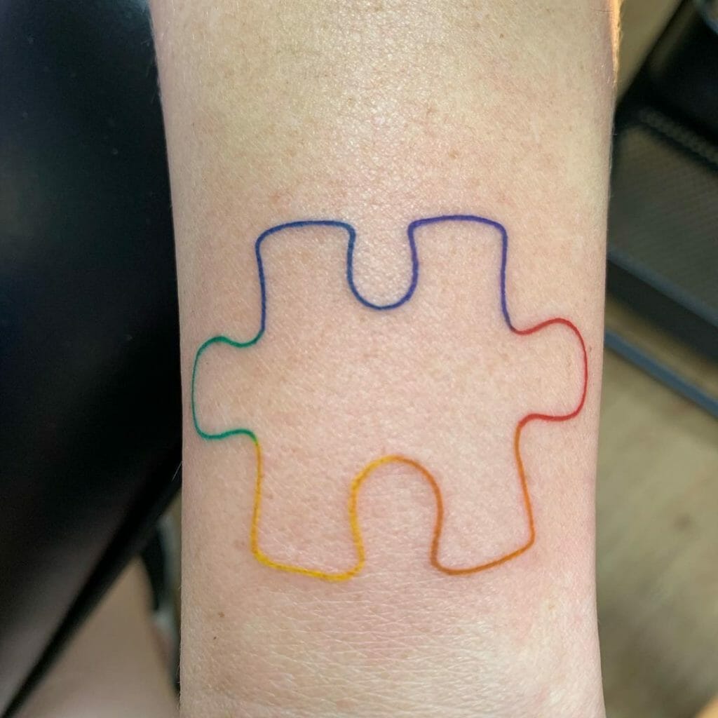 Colored Autism Tattoo