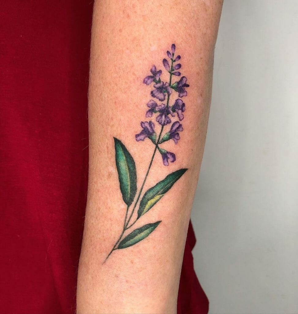 Colored Botanical Tattoo