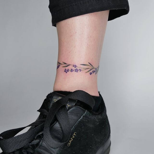 Colorful Anklet Tattoo Ideas
