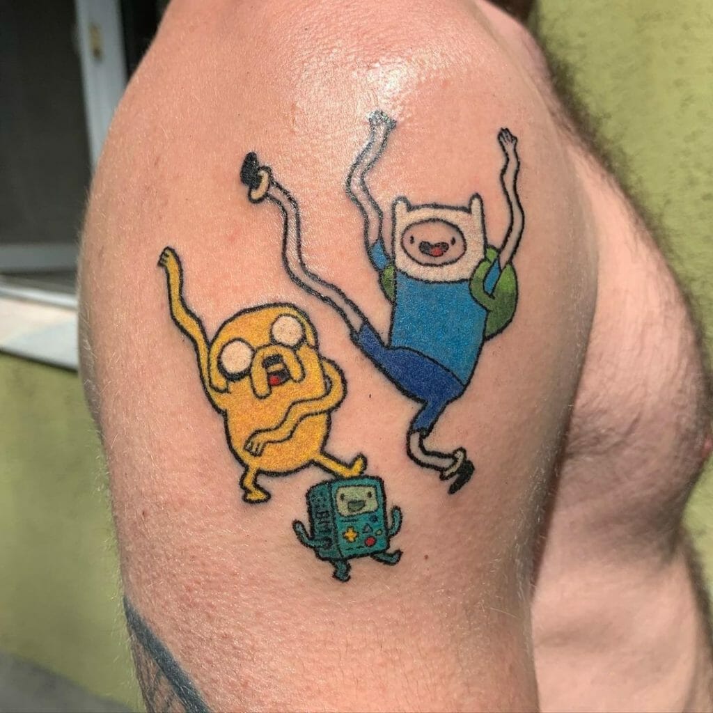 Colourful Adventure Time Tattoo