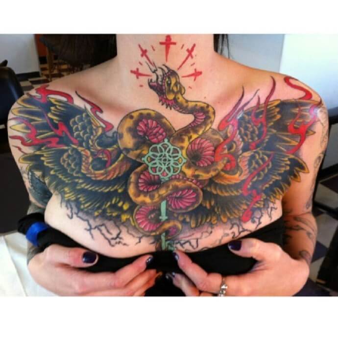 Colourful Angel Wings Tattoo That Can't Miss Your Eyes