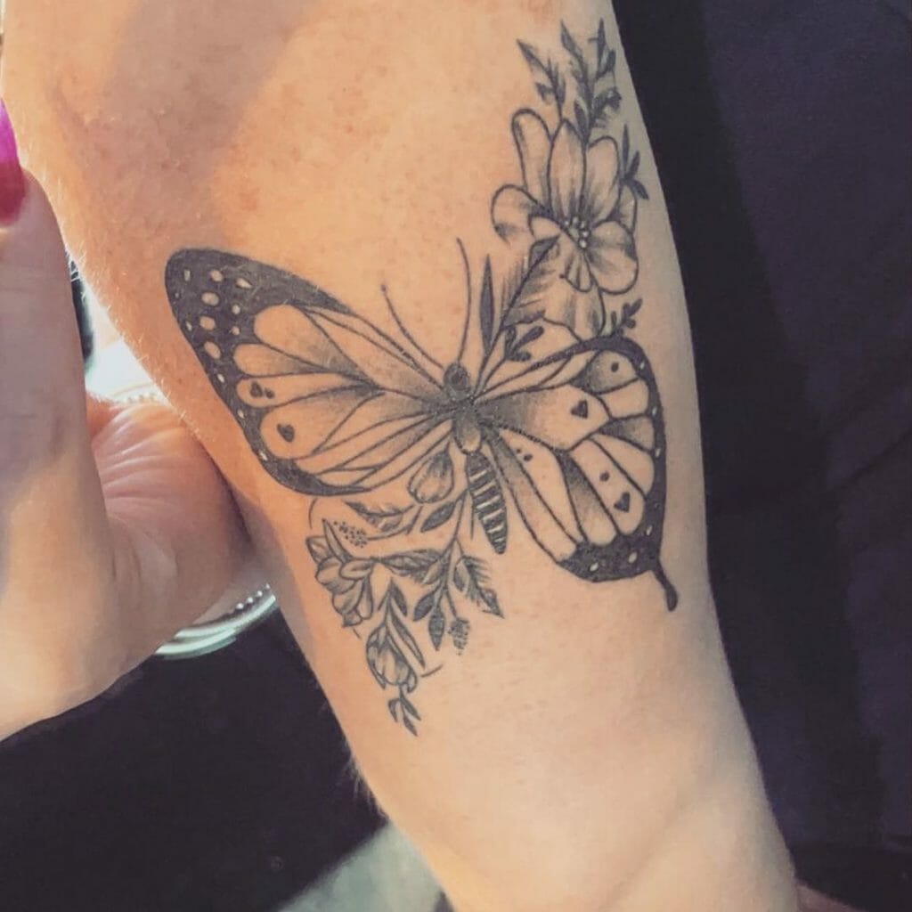 Complex Arm Butterfly Tattoo