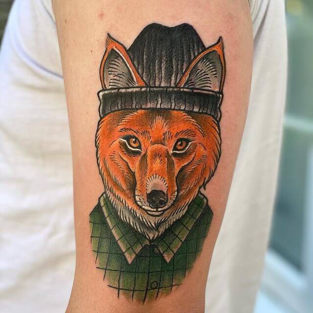 Crossing animal Tattoo