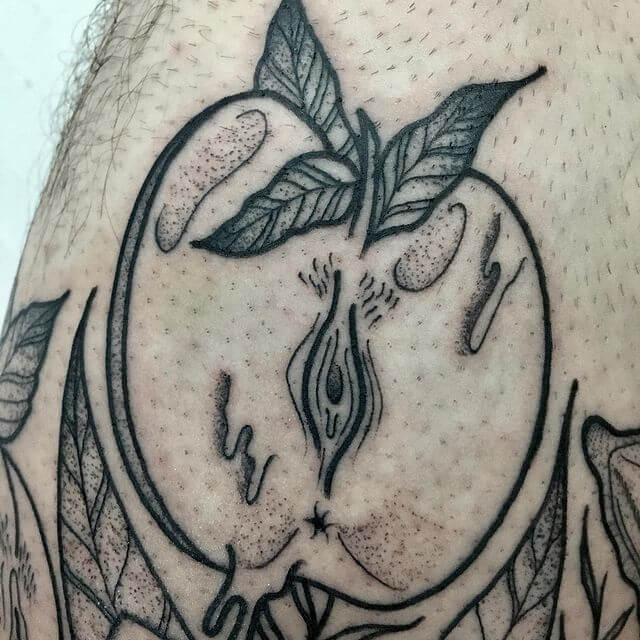 Cut Apple Tattoo