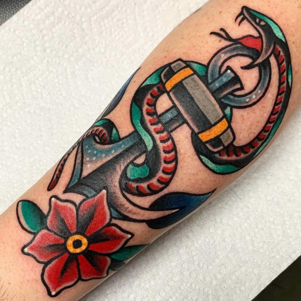 Detailed Anchor Tattoos With Specific Meanings