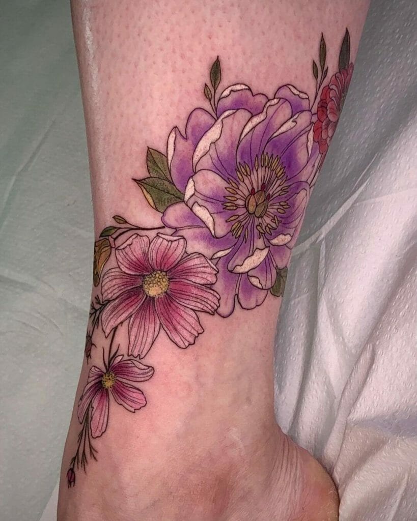 Elaborate Anklet Tattoo Designs For Tattoo Enthusiasts